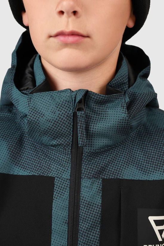 Brunotti Ski-Jas Aratiny-Gradient Boys Snow Jacket Gradient Grid Fuel Green