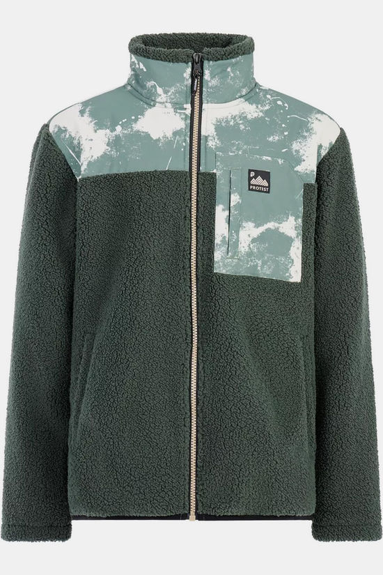Protest Fleece Bento Jr Fullziptop Kale Green