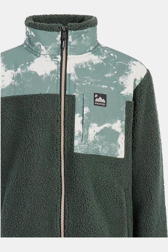 Protest Fleece Bento Jr Fullziptop Kale Green