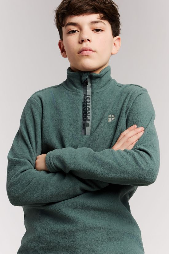 Protest Fleece Reperfecty Jr 1/4 Zip Active Top Evergreen
