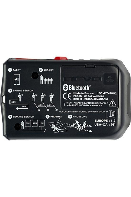 Arva Avalanche Equipment Émetteur-Récepteur D'Avalanche Neo Bt Pro Black