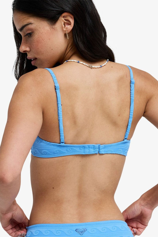 Roxy Haut De Bikini Paradise Wavelette Silver Lake Blue Make A Splash
