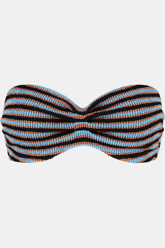 Beachlife Haut De Bikini 101C Blue Ribbed Stripe
