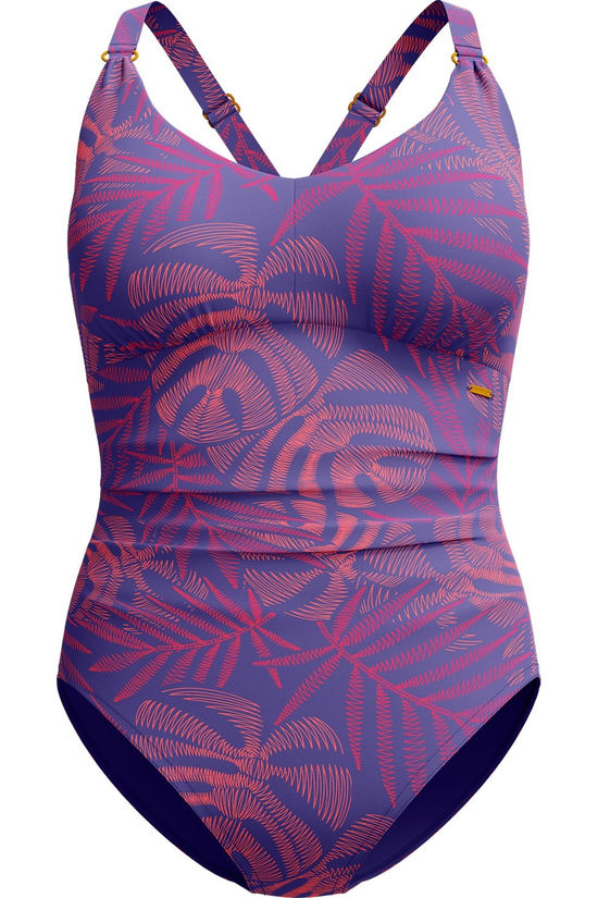 Speedo Maillot De Bain Eco Print V Neck 1P Hapuna Blue