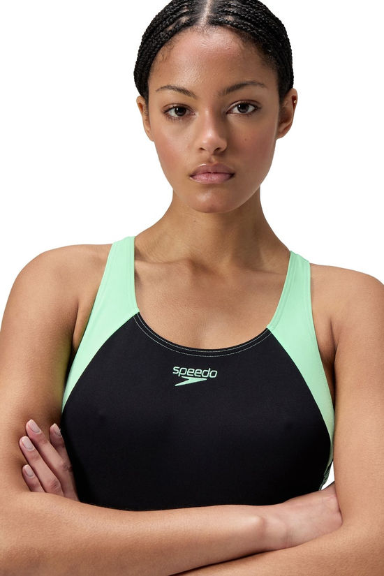 Speedo Badpak Eco+ H-Boom Splice Racerb Bla/Grn