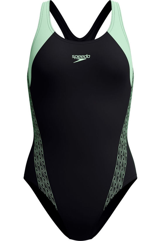 Speedo Badpak Eco+ H-Boom Splice Racerb Bla/Grn