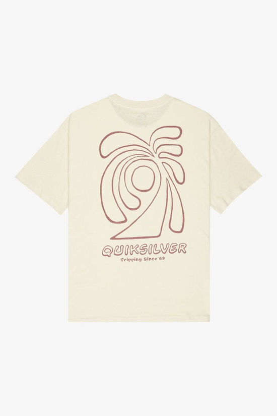 Quiksilver T-Shirt Curve Palm Bone White