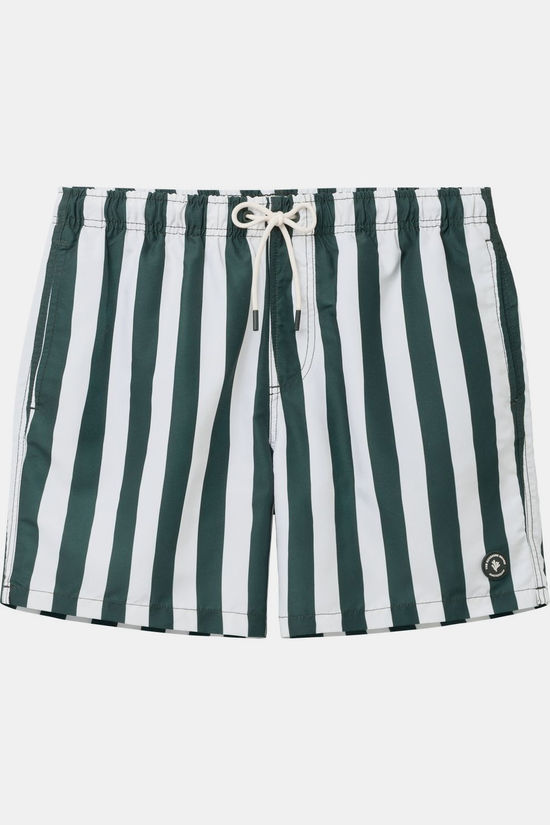 Shiwi Short De Bain Broad Stripe Green Leaf Stripe