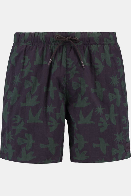Shiwi Zwemshort Nick Quick Dry 6 Inch Birds Purple Rock Graphic Birds