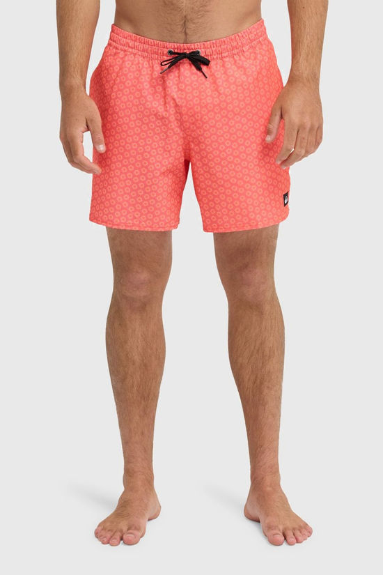 Quiksilver Short De Bain Stretch Printed Volley 16 Fiery Coral Mini Mayhem
