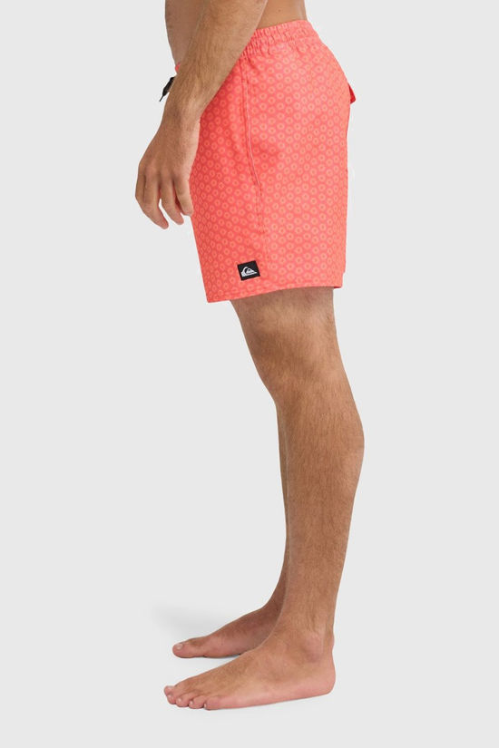 Quiksilver Short De Bain Stretch Printed Volley 16 Fiery Coral Mini Mayhem