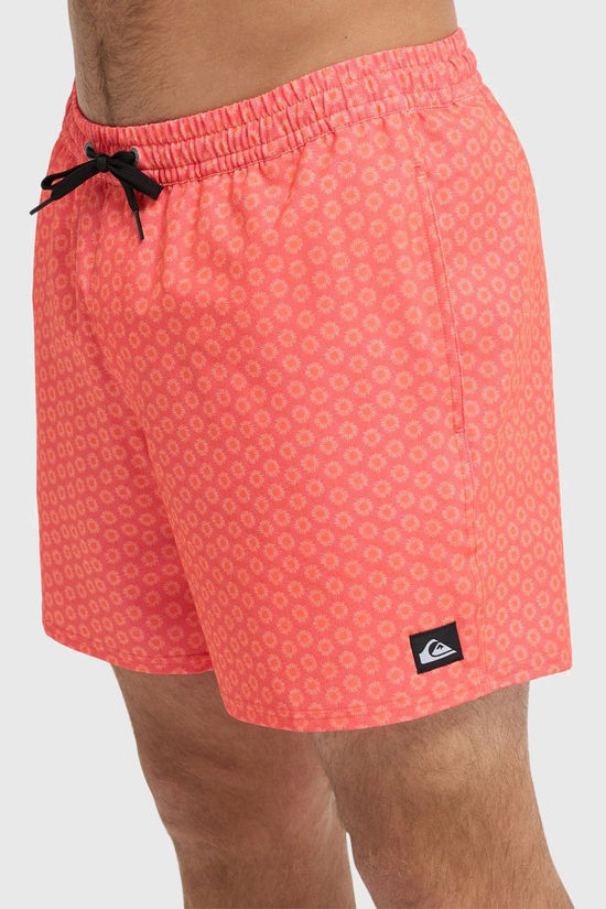 Quiksilver Short De Bain Stretch Printed Volley 16 Fiery Coral Mini Mayhem