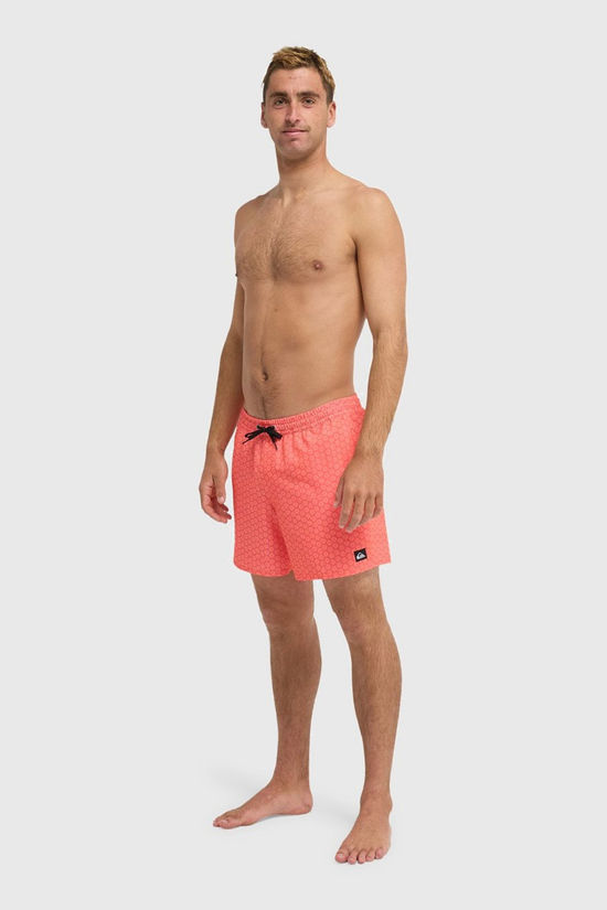 Quiksilver Short De Bain Stretch Printed Volley 16 Fiery Coral Mini Mayhem