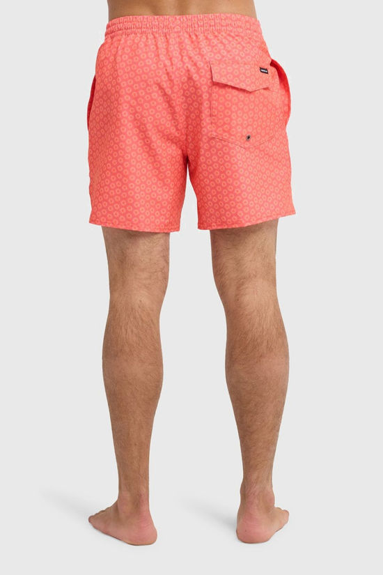 Quiksilver Short De Bain Stretch Printed Volley 16 Fiery Coral Mini Mayhem