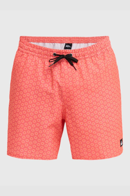 Quiksilver Short De Bain Stretch Printed Volley 16 Fiery Coral Mini Mayhem
