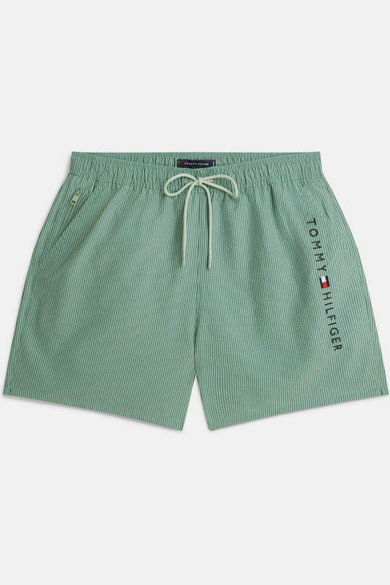 Tommy Hilfiger Zwemshort Medium Drawstring Ithaca Zip Army Green / Minty Grey Ithaca