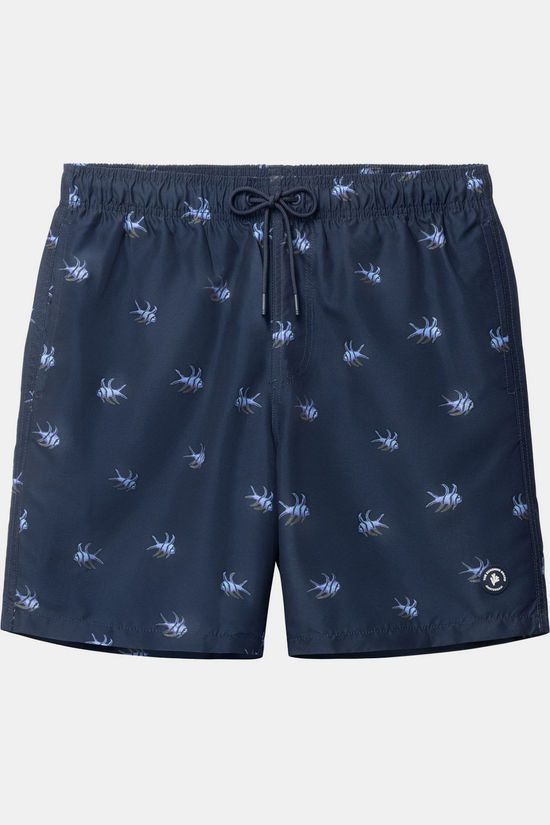 Shiwi Short De Bain Men Mike 7 Inch Multi Fish Blue Navy Multi Fish