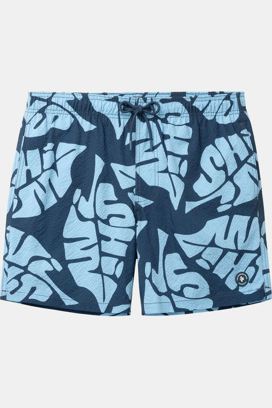 Shiwi Short De Bain Men Pete 6 Inch Tropic Leaves Blue Slate Tropic Leaves