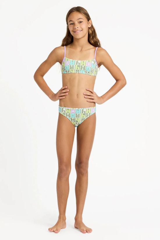 Roxy Bikini Letter Uplette Oil Green Letter Up