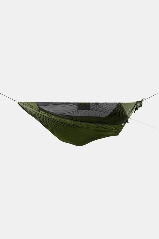 Ticket To The Moon Hangmat Pro Hammock With Bug Net Army Green With Black Net