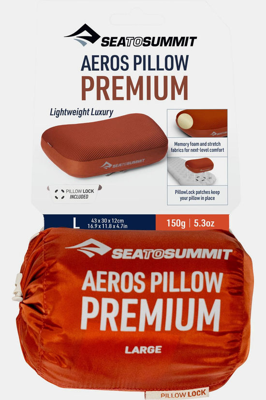 Sea To Summit Oreiller De Voyager Aeros Premium Pillow - Large Picante