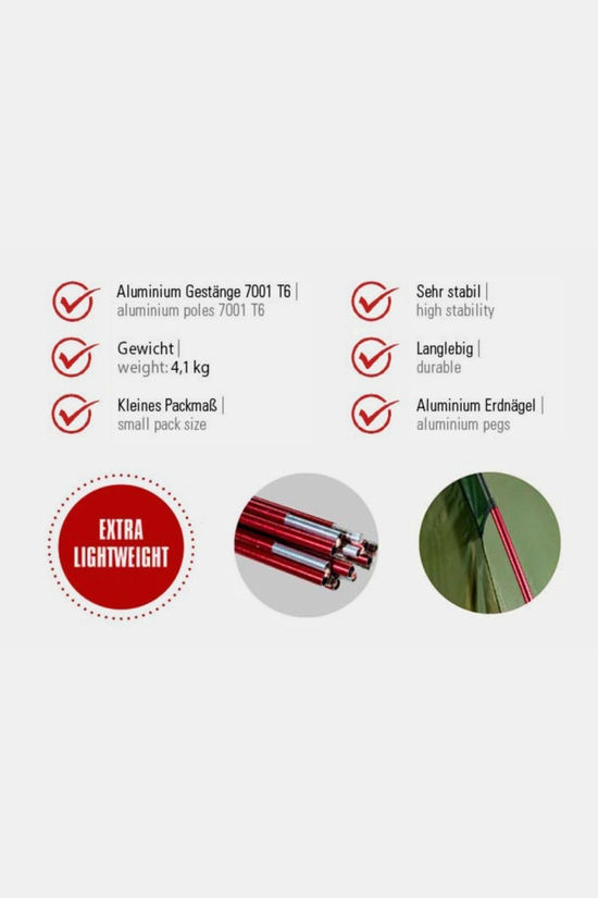 High Peak Tent Falcon 3 Lw Pesto-Red