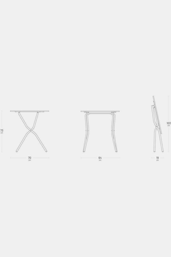 Lafuma Mobilier Campingtafel Balcony II Metal 70X70 Titane