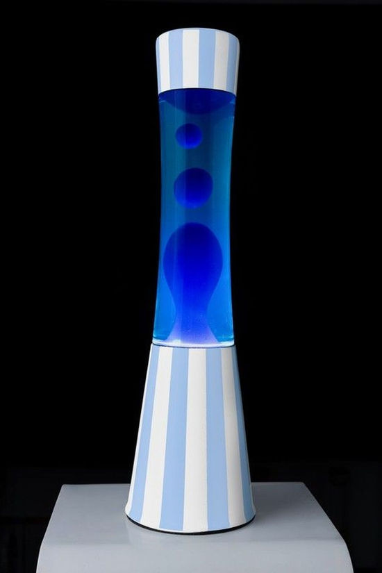 Fisura Staanlamp Tower Lava Lamp Blue Stripes