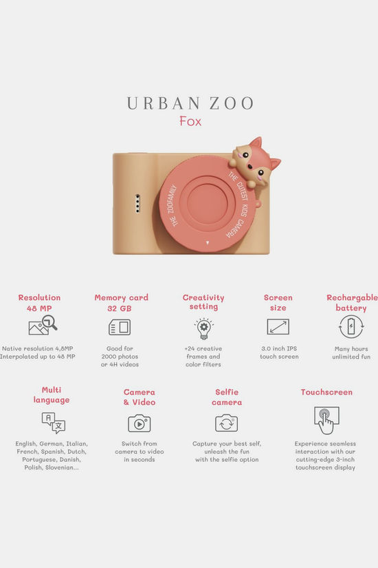 The Zoofamily Speelgoed Urban Zoo Camera orange