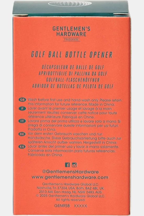 Gentlemen's Hardware Ustensiles De Cuisine Golf Ball Bottle Opener white/light grey