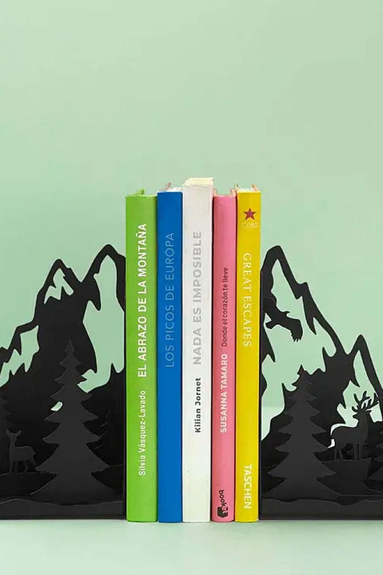 Balvi Accessoire De Maison Bookend Mountains Black Metal black