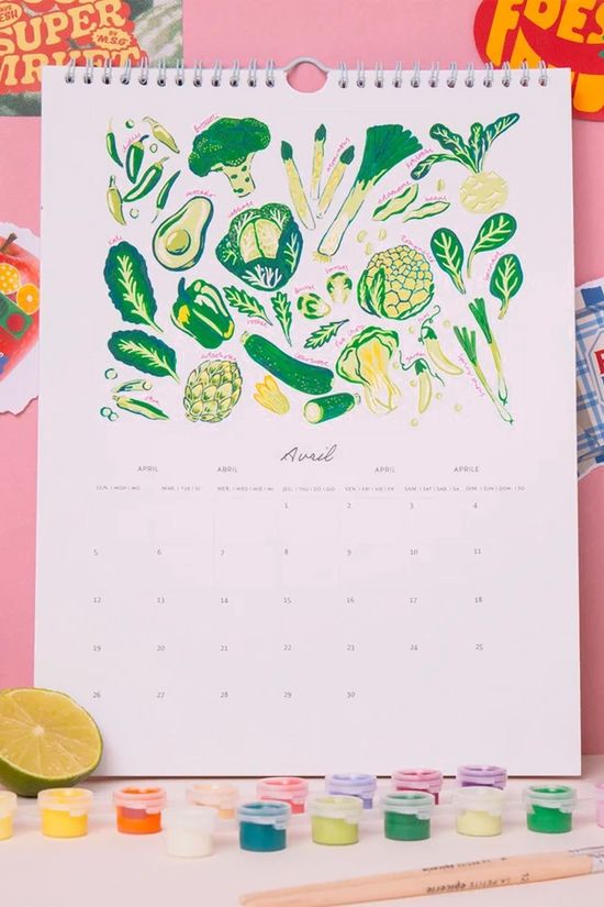 La Petite Epicerie Accessoire De Maison Calendar To Color 2027 No colour