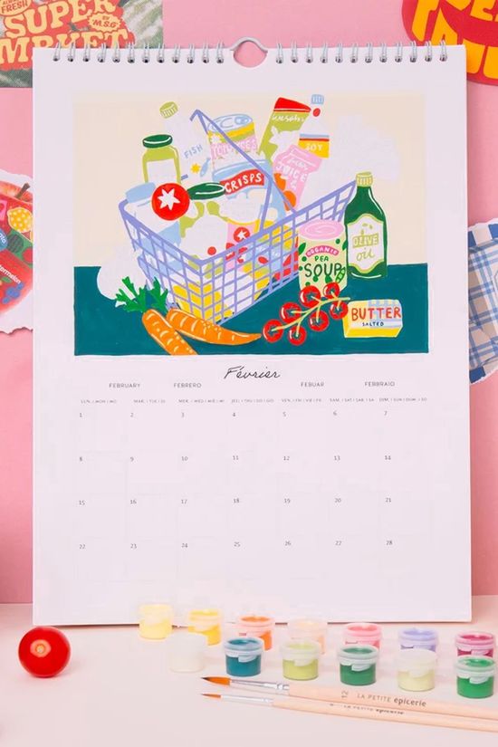 La Petite Epicerie Accessoire De Maison Calendar To Color 2027 No colour