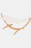 La Siesta Chillounge Set Polycotton + Wooden Stand white/brown