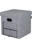 Bo-Camp Ottoman Holborn light grey