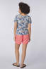 Sherpa T-Shirt Neha V-Neck Tee Seaport Blue Peacock