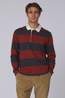 Patagonia Polo M'S L/S Rugby Wide Stripe: Rusty Red