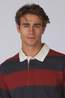 Patagonia Polo M'S L/S Rugby Wide Stripe: Rusty Red