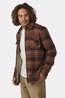 Ayacucho Hemd Creek Padded Flannel Check Shirt Ls M Orange Rust/Brown Check