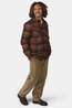 Ayacucho Hemd Creek Padded Flannel Check Shirt Ls M Orange Rust/Brown Check
