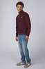 Fred Perry Pull Half Zip Oxblood/Ecru