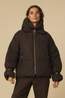 With Black Veste Kylie Real Down Dark Brown