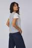 Vero Moda T-Shirt Fie Box Snow White Stripes:Navy Peony