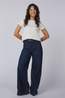 Vero Moda T-Shirt Fie Box Snow White Stripes:Navy Peony