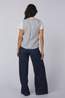 Vero Moda T-Shirt Fie Box Snow White Stripes:Navy Peony