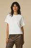 Yaya T-Shirt Sleeveless Sweatshirt With Pleated Off White