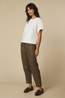 Yaya T-Shirt Sleeveless Sweatshirt With Pleated Off White