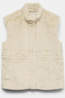 Vero Moda Gilet Sonjapoppy Faux Fur Waistcoat Oatmeal