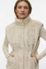 Vero Moda Gilet Sonjapoppy Faux Fur Waistcoat Oatmeal