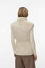 Vero Moda Gilet Sonjapoppy Faux Fur Waistcoat Oatmeal